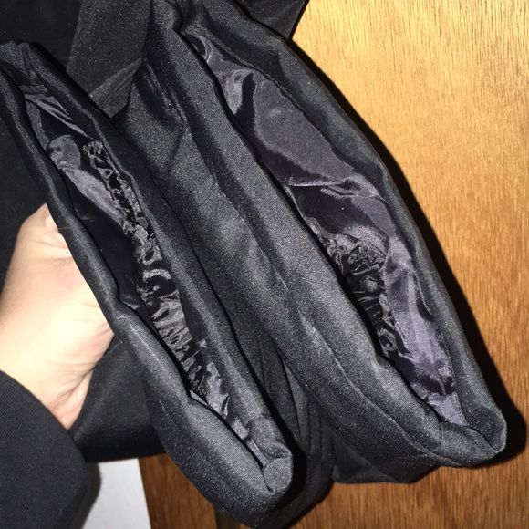 Girls Black Bib Snow Pants with Ruffles - Picture 3 of 3